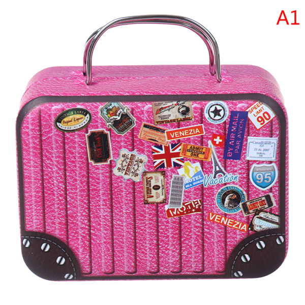 Fashion Metal Mini resväska för dockor Miniatyrleksaker Trunk Doll A1