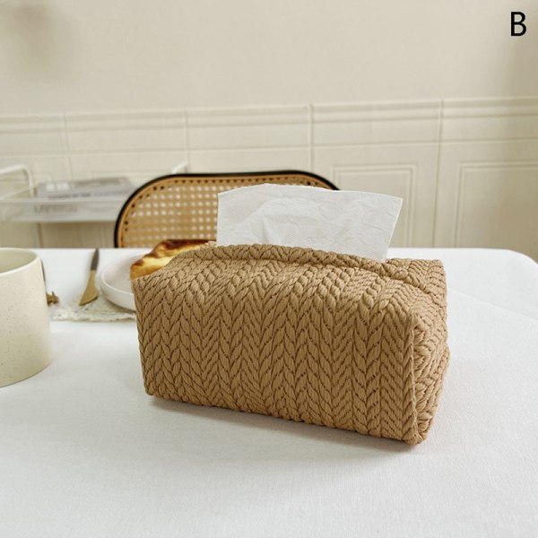 Nordic Ins Wheat Ear Texture Tissue Box Papper Storage Bag Tyg B