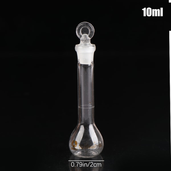 10/25 ml genomskinligt glas volymflaska glas med stopp 10ML
