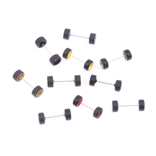 4st/ set 1:64 Skala hjul för Hotwheels Gummi däck modellbil 10(Gray 28mm)