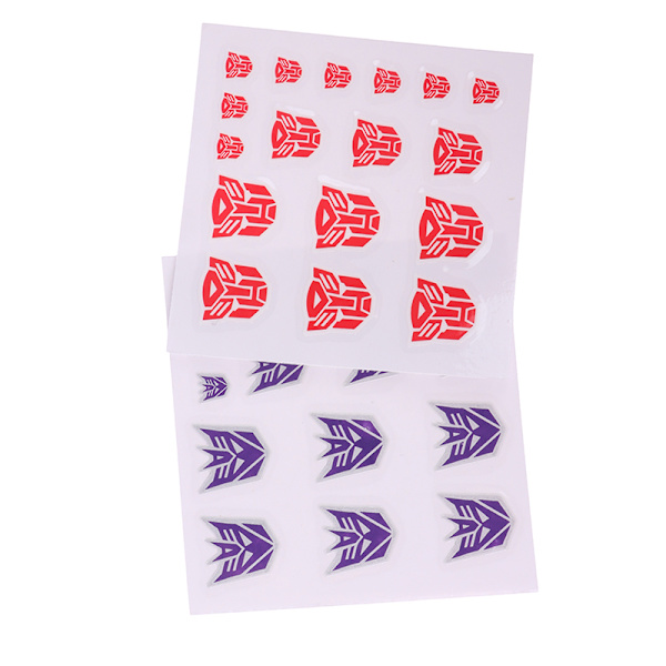 Transformation Toys Stickers Anime Decepticons Autobots G1 Symb Red