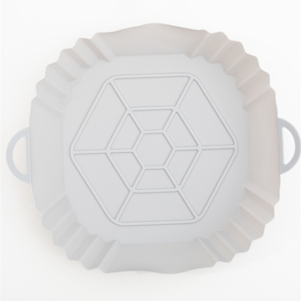Silikon Air Fryer Pot Basket Liners Non-Stick Säker Ugnsbakning Gray