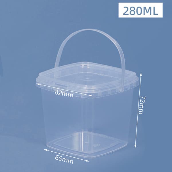 280ML/500ML/1L/2L plasthink med lock och handtag Storge Co 280ml