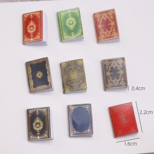 9 st/ set Doll House Klassiska böcker Mini Pocket Jane Diary