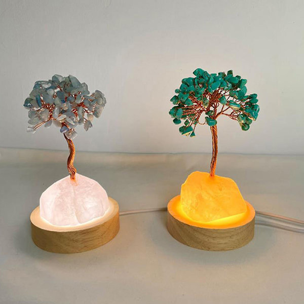 Nattljushållare Belysning Wood Led Light Base Massivträ LED 3 Color Light