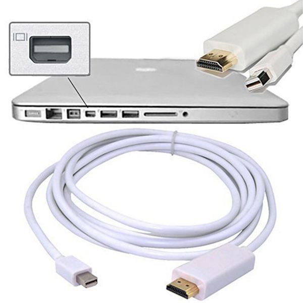 Mini Display Port till HDMI TV AV HDTV Adapter Digital Kabel för White