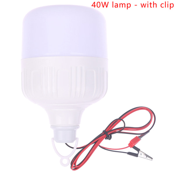 12V 40W glödlampa med trådklämma Led-ljus Nattmarknadssmet