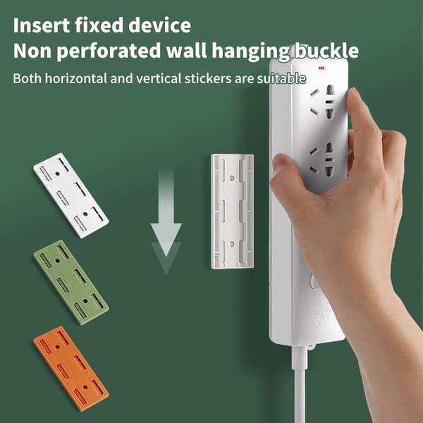 Väggmonterad Plug Fixer Sticker Stansfri Home Self-Adhesive S Blue