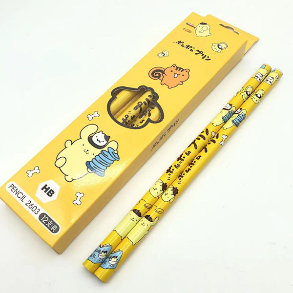 Sanrio Anime Cartoon Series My Melody Kuromi Boxed Pencil Learn A