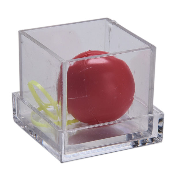 1 st Clear Ball Through Box Rolig magic trollkarl Trick Conjuri