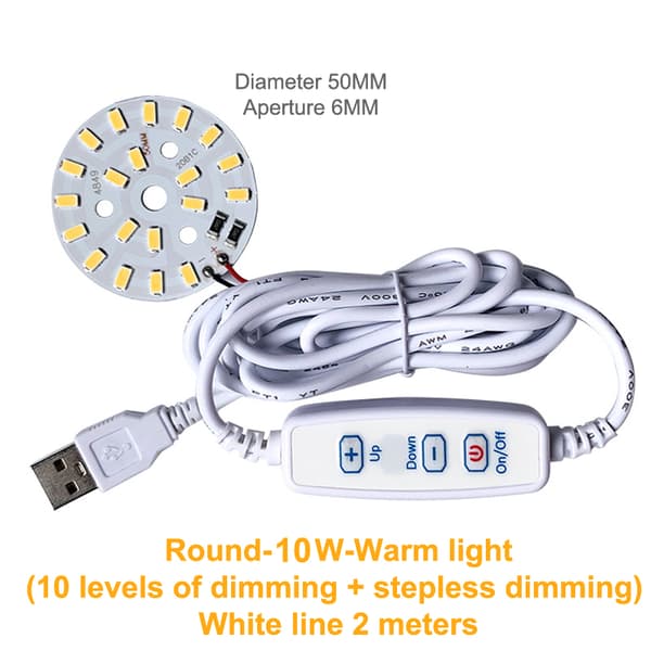 DC 5V dimbara LED-chips SMD LED-lampa DIY Light Justerbar LED A25