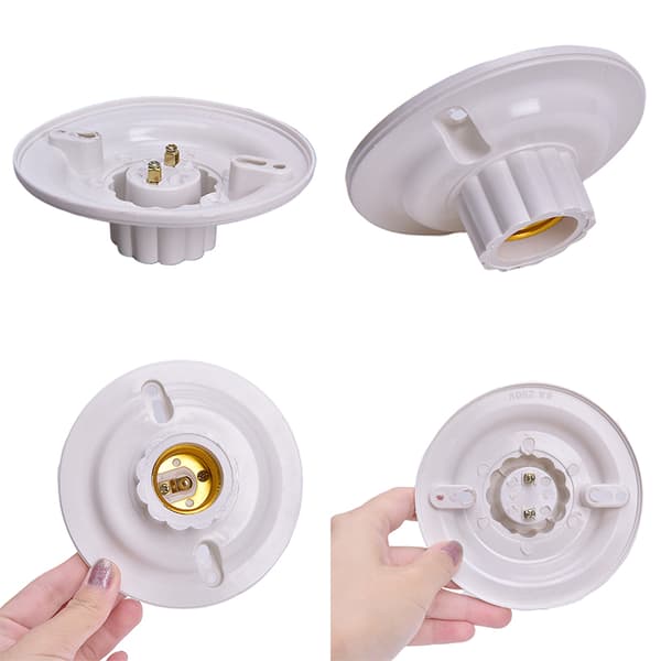 E27 LED Glödlampshållare Rund Sockel E27 Bas Hänglampa So