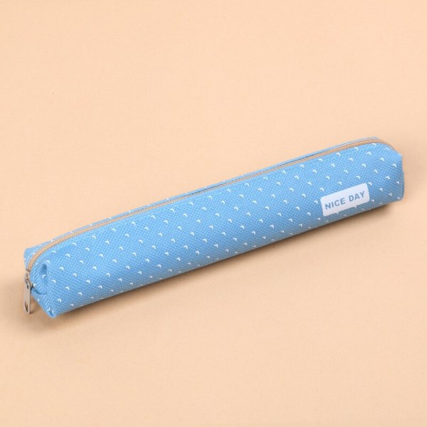 Kawaii Small Fresh Canvas Blixtlås Pennfodral Brevpapper Lång P A4