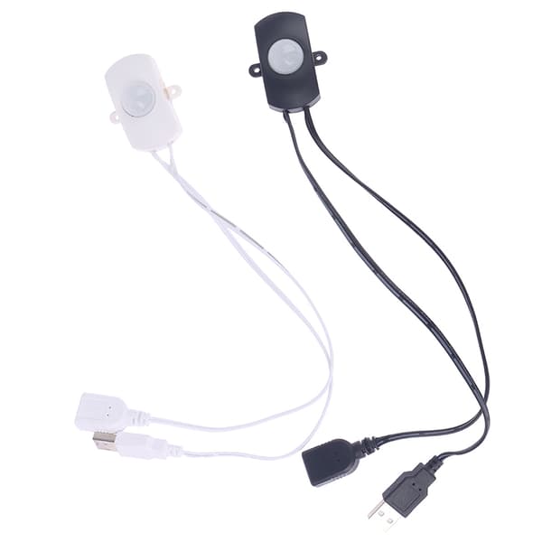USB PIR Rörelsesensor Switch Body Infraröd ligent avkänning Black