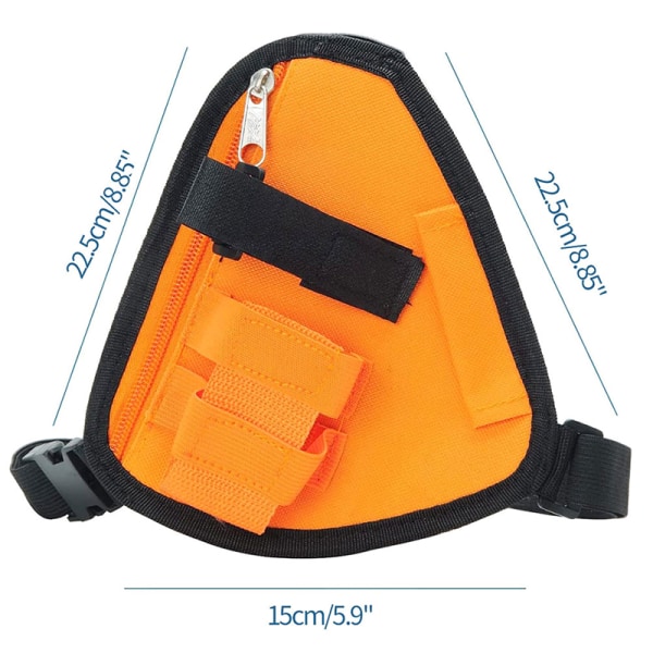Radiosele Väska Front Pack Påse Hölster Case för Walki Orange