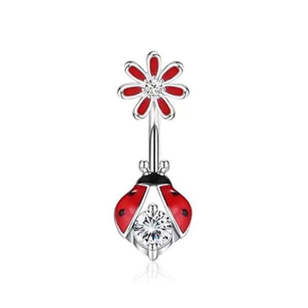 Fashion Punk Style Rostfritt stål Belly Button Rings Zircon Cr 6