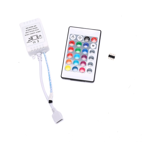 LED RGB Controller 24 Key IR Remote DC12V Dimmer Control Box Fo