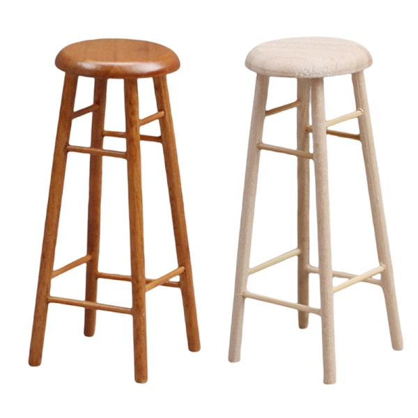 1:12 Dockhus Miniatyr hög pall Barpall Rund pall modell Apricot