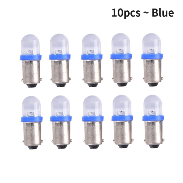 10 ST BA9S LED-lampor Bil Instrument Cluster Lampor Dashboard La Blue
