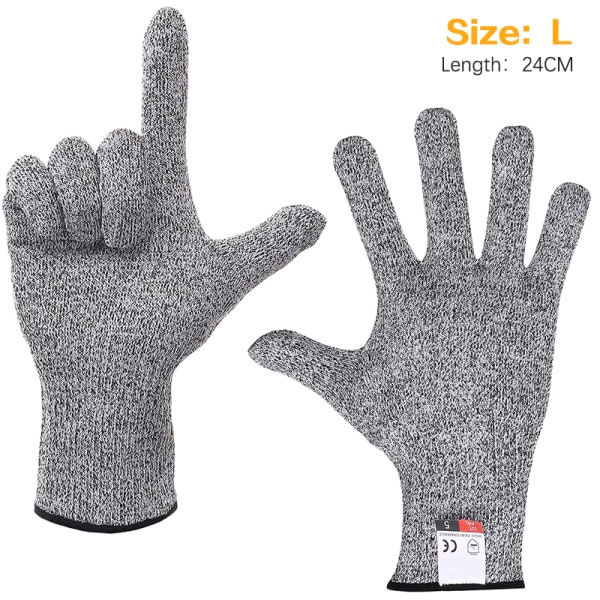 HPPE Level 5 Safety Anti Gloves Höghållfast industrikök L
