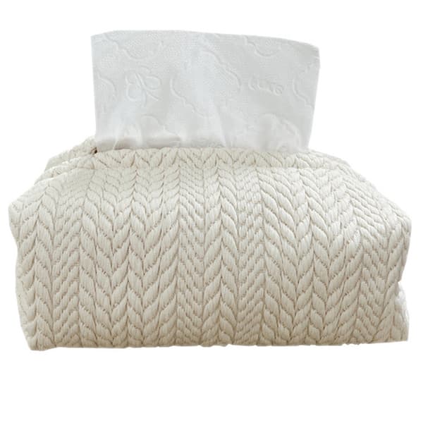 Nordic Ins Wheat Ear Texture Tissue Box Papper Storage Bag Tyg B
