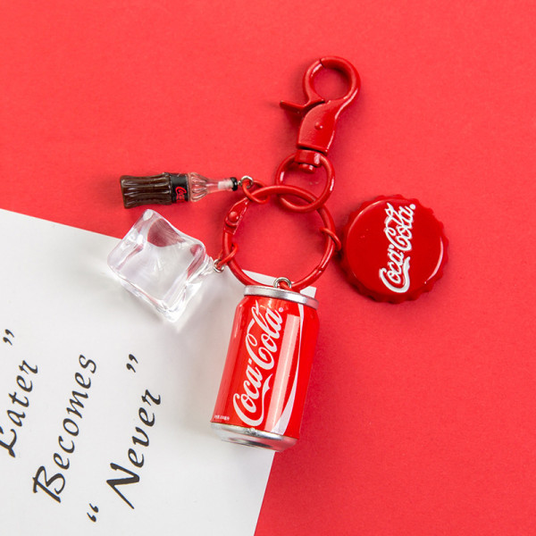 Nyckelring för dryckesburk Cola Sprite Fanta Drinkhängande bilnyckel F