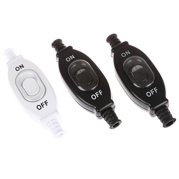 3A 250V vattentät in line switch sladd switch rund tråd Silver E 6mm