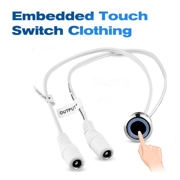 Touch Switch 12V LED-knapp ON OFF Dimmer Touch elektrisk strömbrytare 40cm