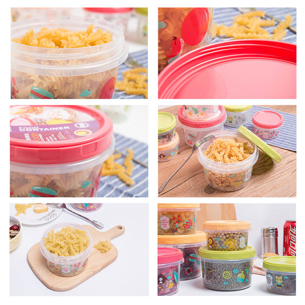 250/500 ml e Cartoon Lunchbox Barnbehållare Bärbar Bento St Red 250ML(Low Style)