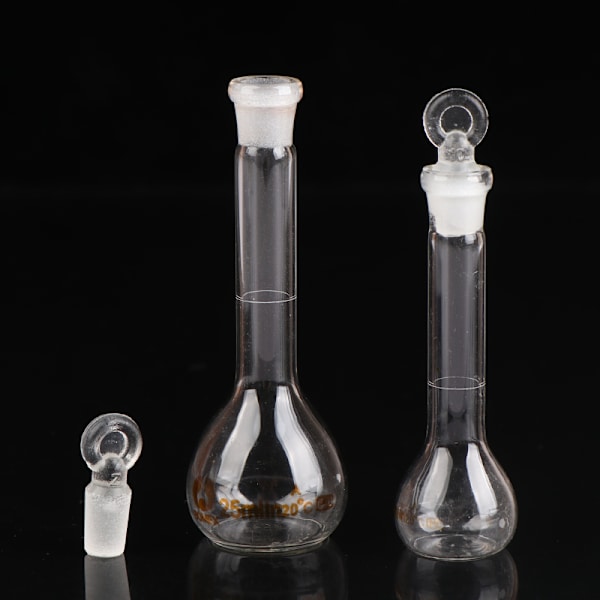 10/25 ml genomskinligt glas volymflaska glas med stopp 10ML