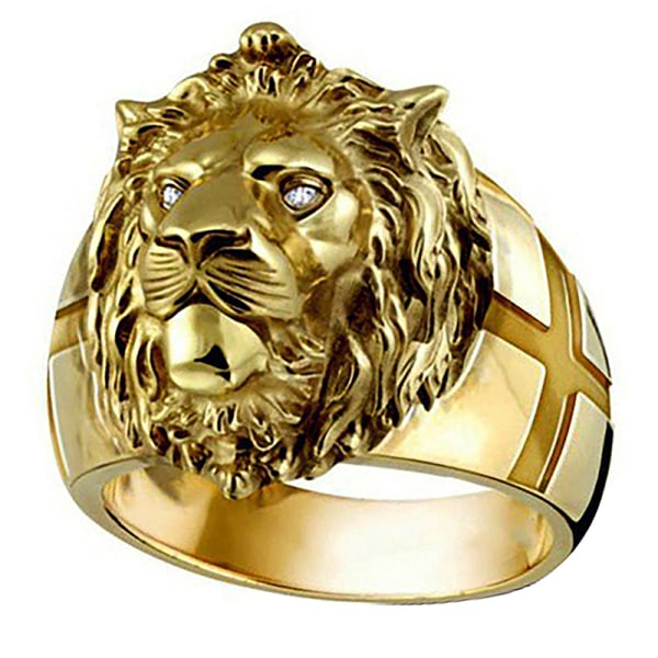 Lion Head Ring Djurmönster Legering Ring män och kvinnor presenter 12