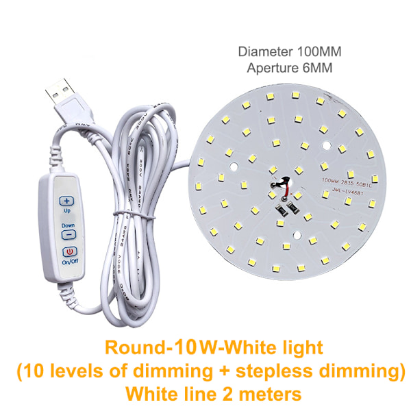 DC 5V dimbara LED-chips SMD LED-lampa DIY Light Justerbar LED A12