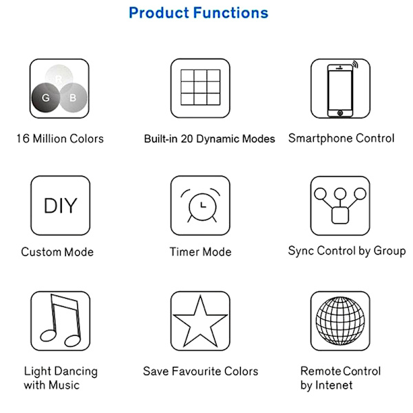 DC5V 12V 24V LED Strip Bluetooth WIFI RGB RGBW Android IOS APP 2(RGBW)