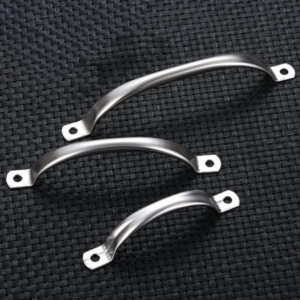 2-pack dörrknoppar i rostfritt stål Skåpsknoppar Silver Låda P 4inch