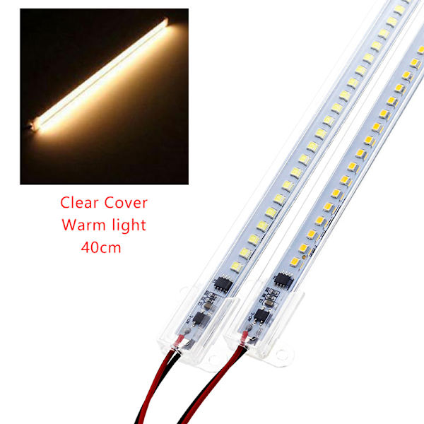 AC220V LED Bar Light High Brightness 2835 LED Clip 30cm 40cm 72 Warmlight Clear 40cm