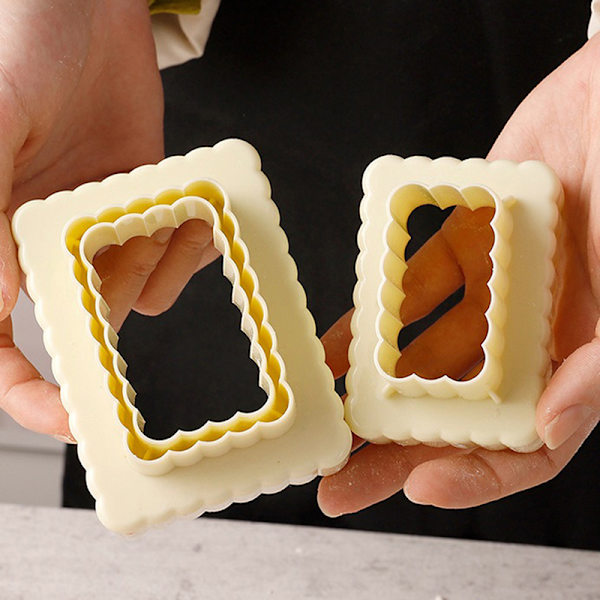 3 st/ set Fyrkantig form Fondantbakelse ter Tool Baking Co
