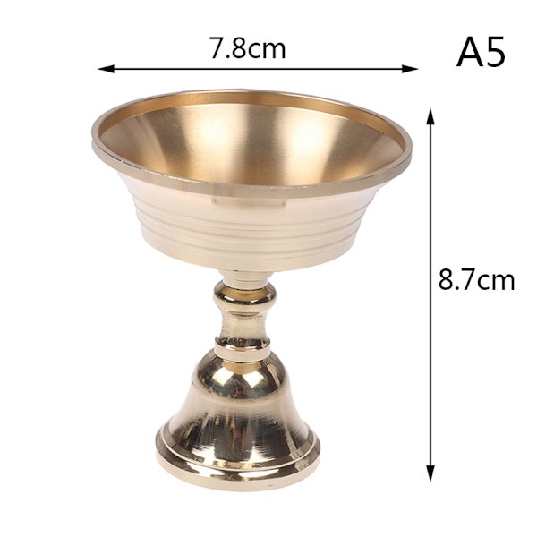 Multi-Size gyllene kopparlegering Ljusstake Ljusstake Candel A5