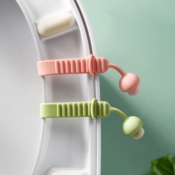 1st silikon Toalettsitsöverdrag Cover Lifter Svampform Ring F Pink
