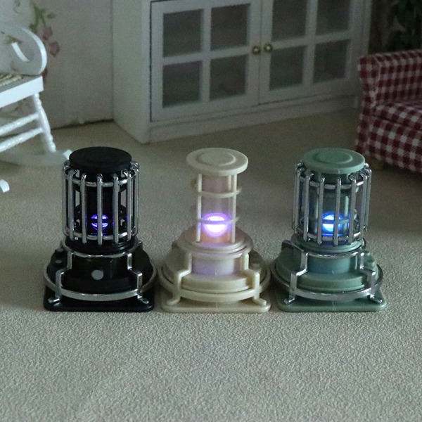 1:12 Dockhus Miniatyr LED Glödande Spis Modell Värmare Möbel C