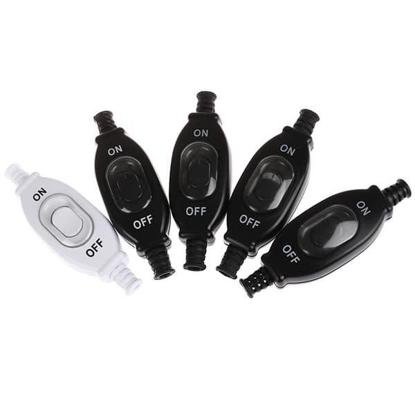 3A 250V vattentät in line switch sladd switch rund tråd Silver A 6mm