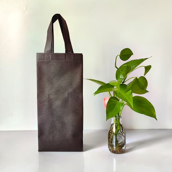 1st vinflaska presentpåsar Non-woven påsar med handtag för Weddi Coffee Double