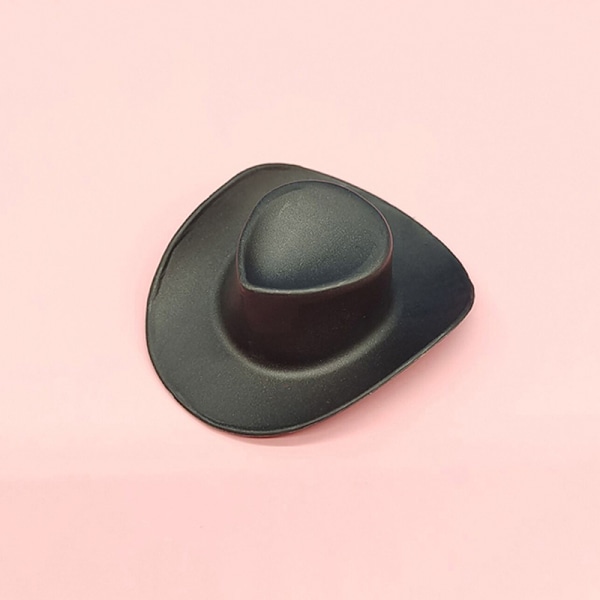 10 st mini plast cowboyhatt Western bröllopsfest dockhattar S Black 1