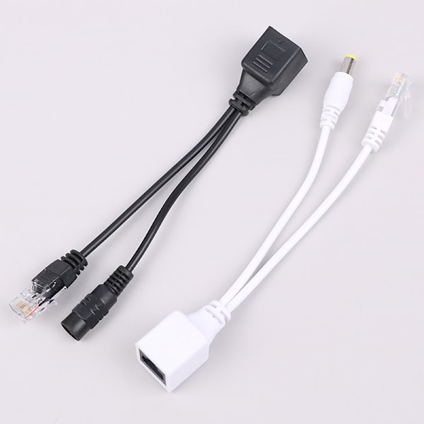 1Par POE-kabel Passiv Power Over Ethernet-adapterkabel POE S White