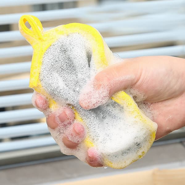 5 st dubbelsidig disksvamp Disktvättborste Hushåll 5pcs