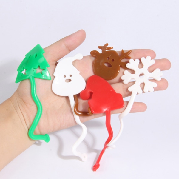 10st e Christmas Snowflake Stretchy Sticky Hand Toys Barn F