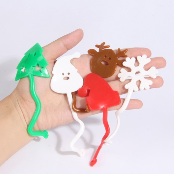 10st e Christmas Snowflake Stretchy Sticky Hand Toys Barn G