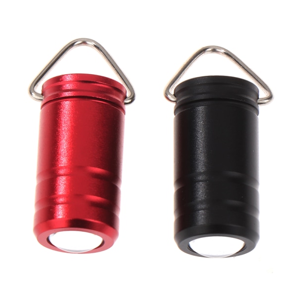 Fickknapp Batteri LED Ficklampa Protable Nyckelring Torch Ou Red