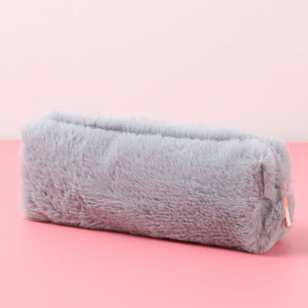 e fashion Plysch blixtlås Pennaväska Skolkontorsmaterial Statio A3