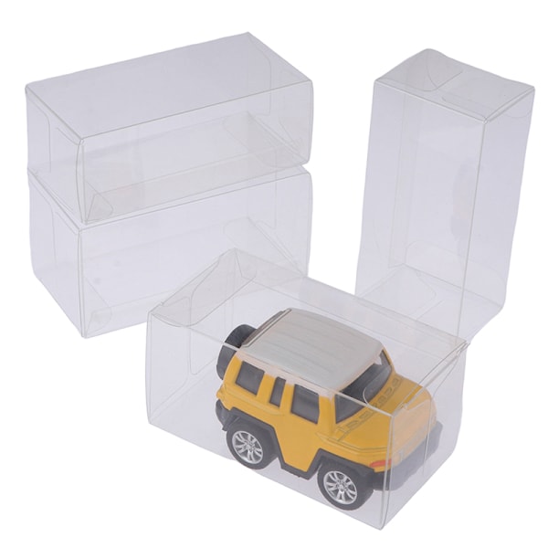 1Set 1:64 Bilmodell Display Box Transparent case PVC 5Pcs-4.1*4.3*8.2cm