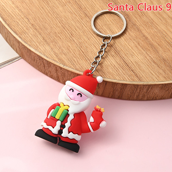 e Silikon jul nyckelring Jultomten snögubbe Älghängen Santa Claus 9